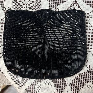 Sophisticated Black Beaded Evening Bag